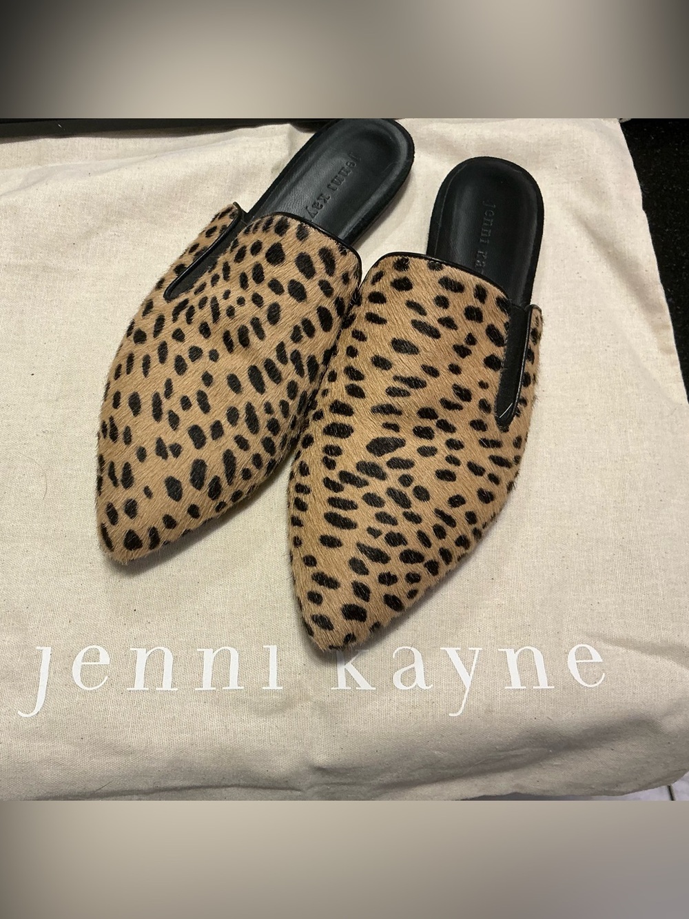 Jenni Kayne Leopard Hair Pointed Toe Mule - EU39